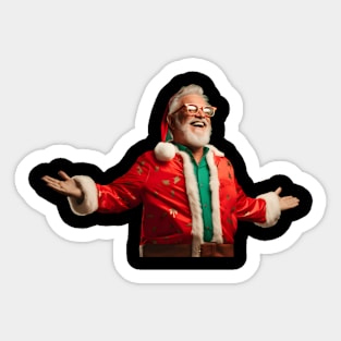 Cool Santa Claus in Stylish Festive Attire Sticker